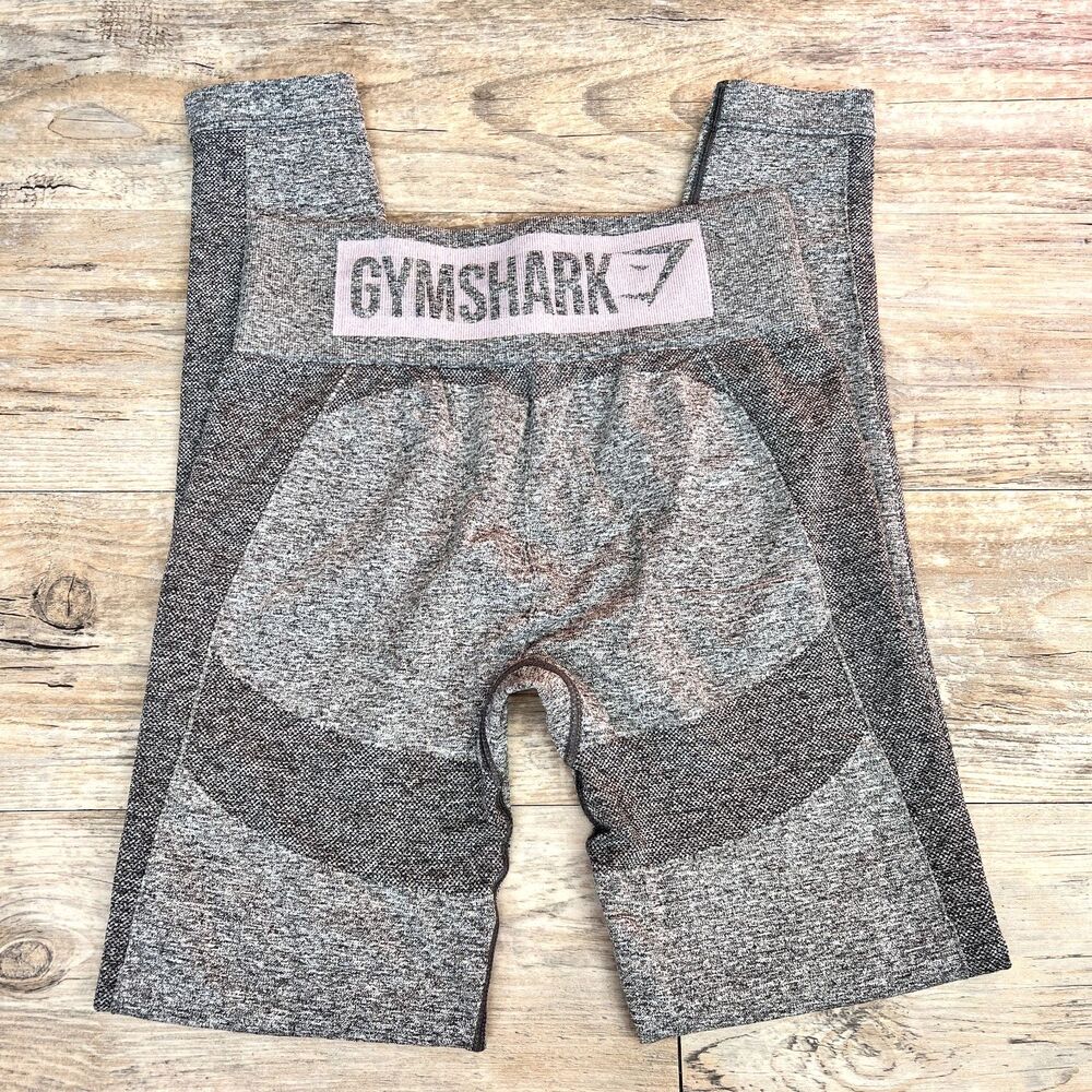Gymshark Flex High Rise Leggings Size Small Grey Marl Iconic Glute Contour